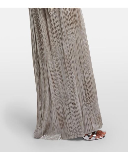 Maria Lucia Hohan Natural Alana Pleated Silk Tulle Gown