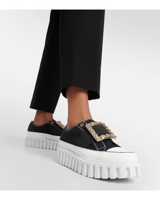 スニーカー Viv' Go-Thick Buckle White Platform Sneakers Viv' Skate Sneakers in leather White Woman