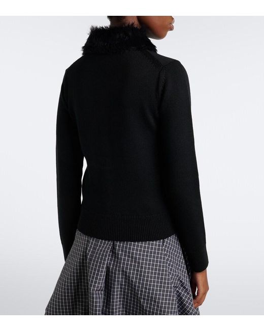 Loewe Blue Double L Wool Cardigan