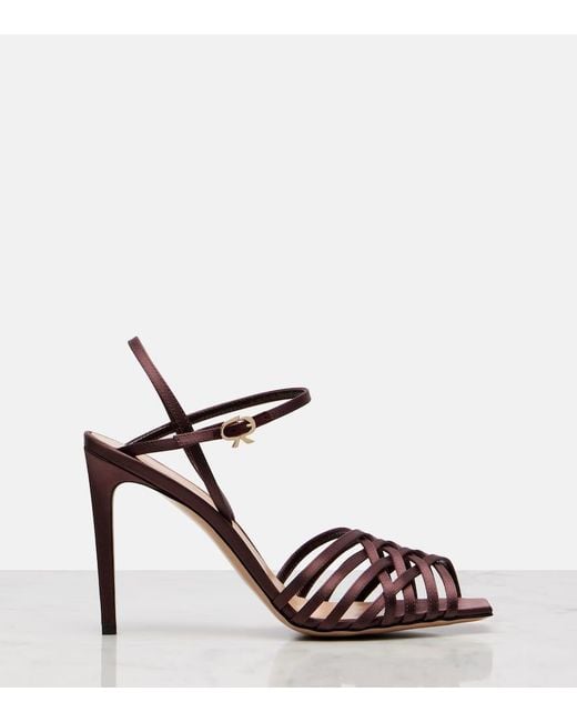 Gianvito Rossi Brown Sandalen Kerry 95 Aus Satin