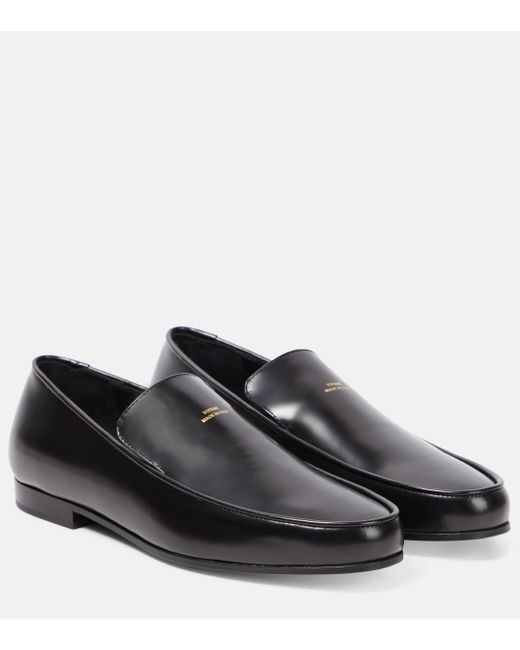 Totême  Black The Oval Leather Loafers