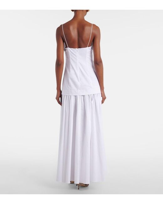 Staud White Ari Cotton Maxi Dress