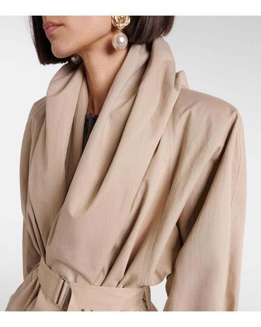 Magda Butrym Natural Draped Cotton Jacket