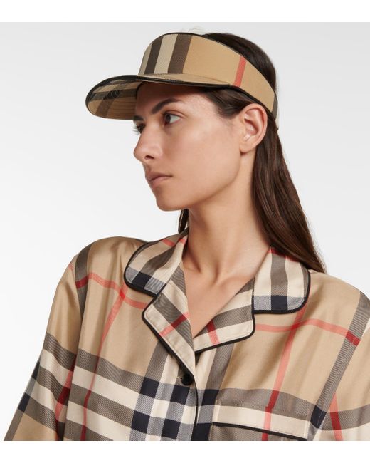 Burberry Vintage Check Cotton Visor in Beige (Natural) | Lyst Canada