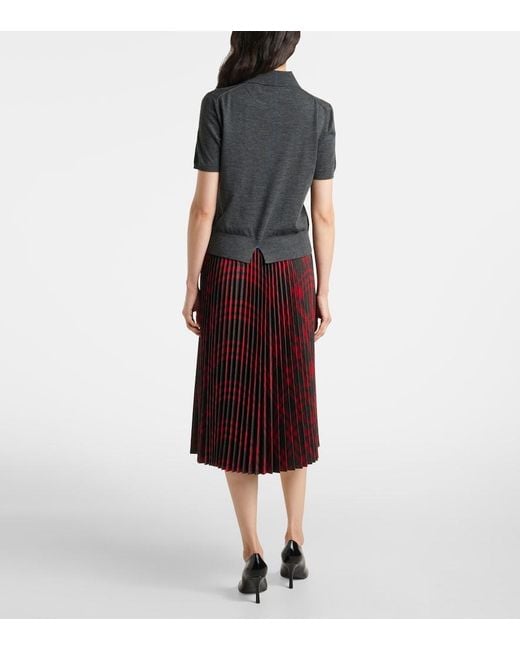 Burberry Gray Wool Polo Shirt