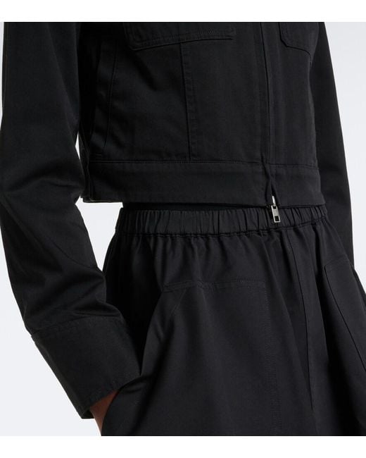 Vince Black Cropped Cotton Jacket