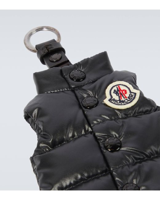 Moncler Black Vest Keychain for men