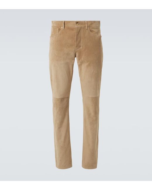 Gabriela Hearst Natural Anthony Suede Straight Pants for men