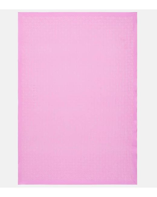 Gucci Pink Tuch GG aus Seide und Baumwolle