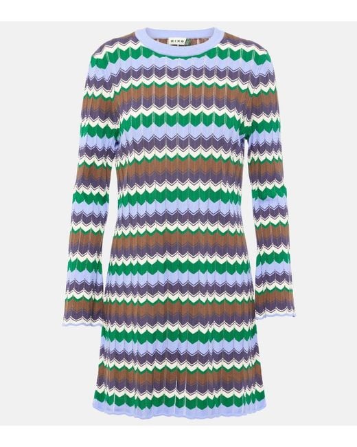 Rixo Multicolor Mylene Chevron Cotton Minidress