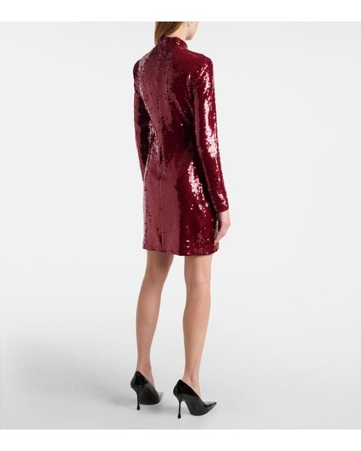 Robe Sylee A Sequins Veronica Beard en coloris Red