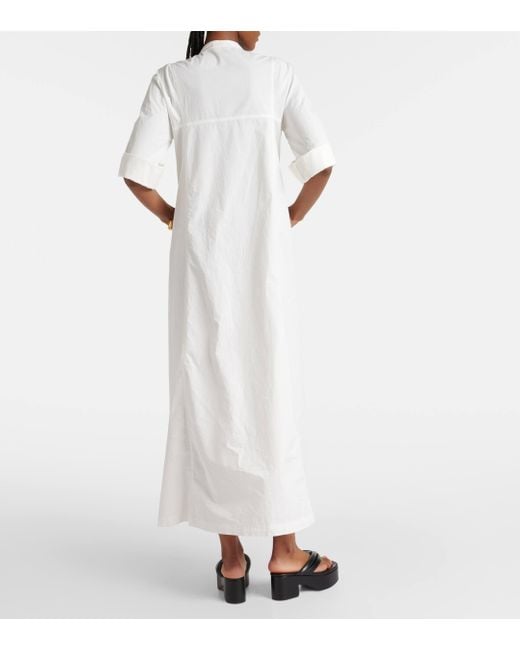 Dries Van Noten White Cotton Poplin Maxi Dress