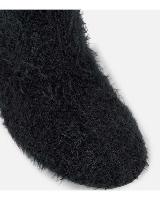 Gianvito Rossi Black 85 Knitted Bootie