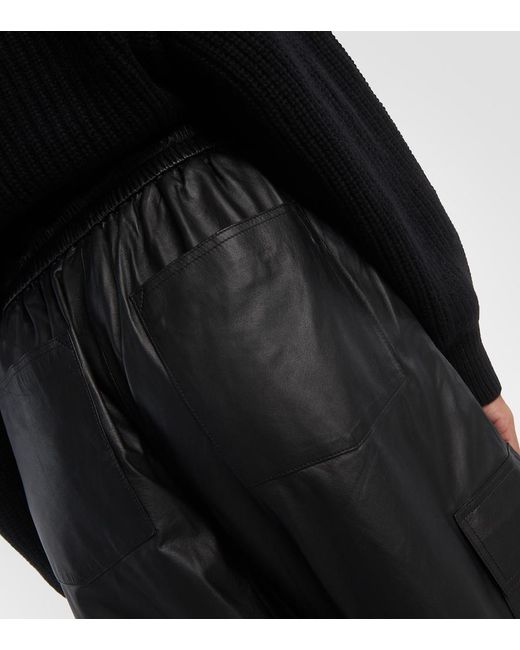 Yves Salomon Black Leather Pants