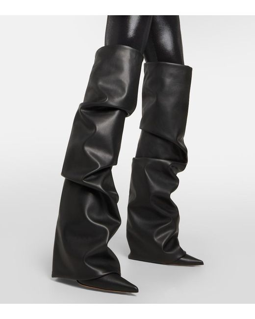 Alexandre Vauthier Black Draped Boots