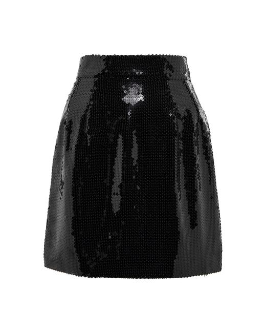 Alexandre Vauthier Sequined High-rise Miniskirt in Black | Lyst