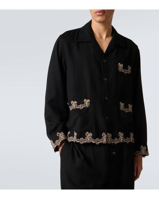 Surchemise Laurelist En Laine Bode pour homme en coloris Black