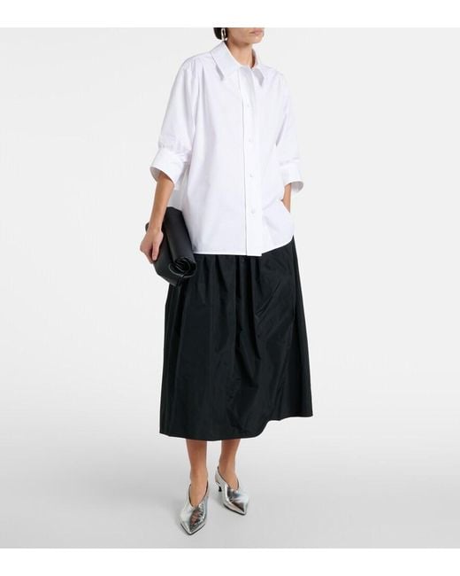 Jil Sander White Boxy Cotton Shirt