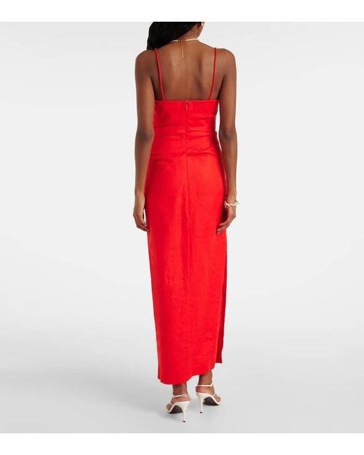 Sir Red Maxikleid Noemi Aus Leinen