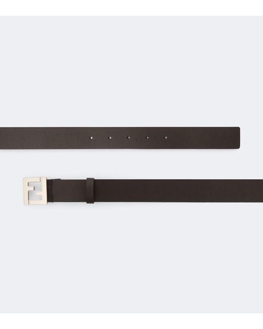 Fendi Black Ff Leather Belt for men