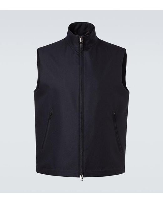 Canali Blue Technical Vest for men
