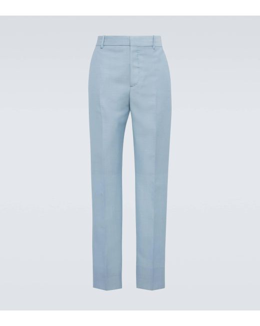 Alexander McQueen Blue Virgin Wool Suit Pants for men