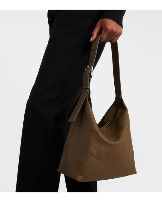 The Row Brown Schultertasche Isa Aus Leder