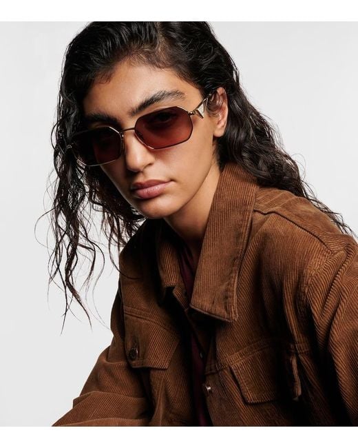 Prada Brown Symbole Square Sunglasses
