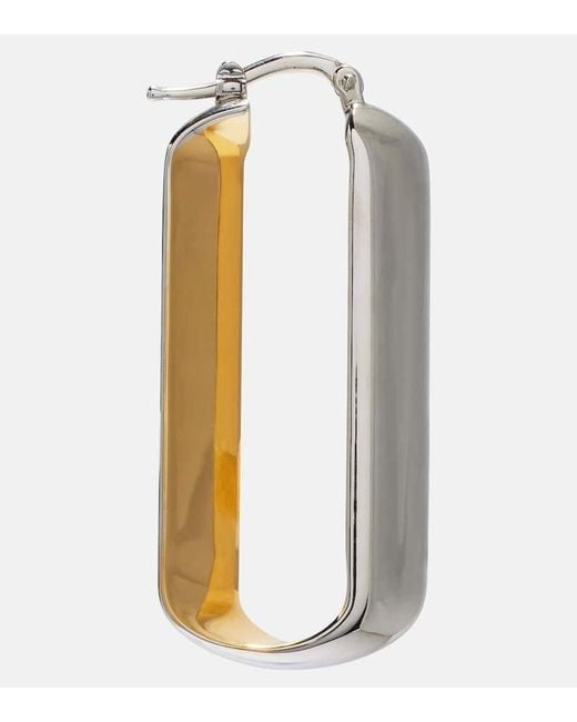 Jil Sander White Hoop Earrings