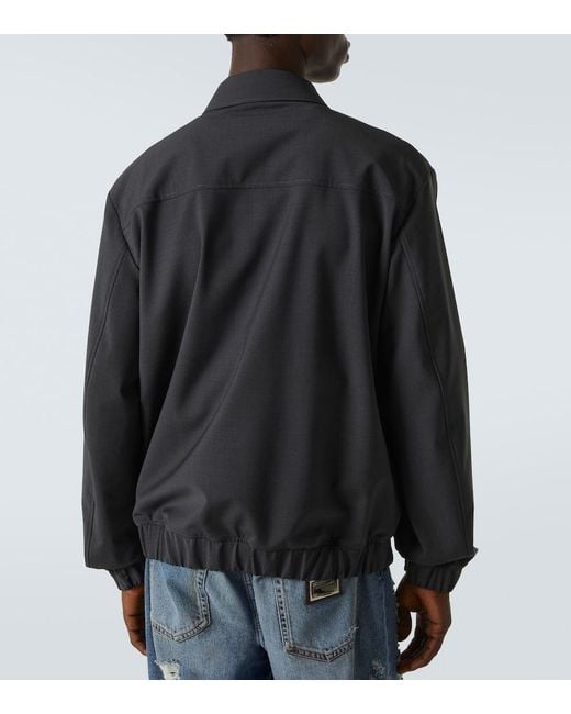 Dolce & Gabbana Gray Wool-Blend Blouson for men