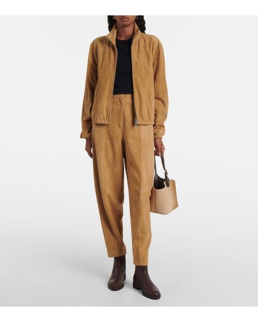 Loro Piana Brown Bobbin Calf Hair Bucket Bag