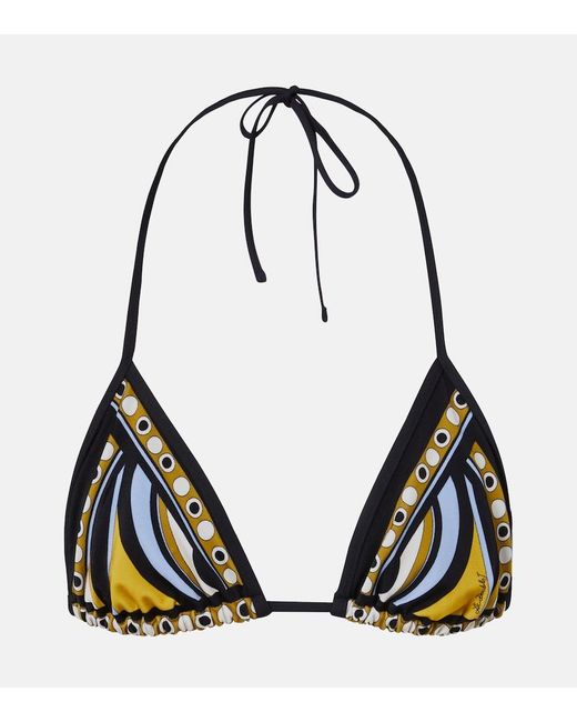 LaDoubleJ Black Sanctuary Printed Bikini Top