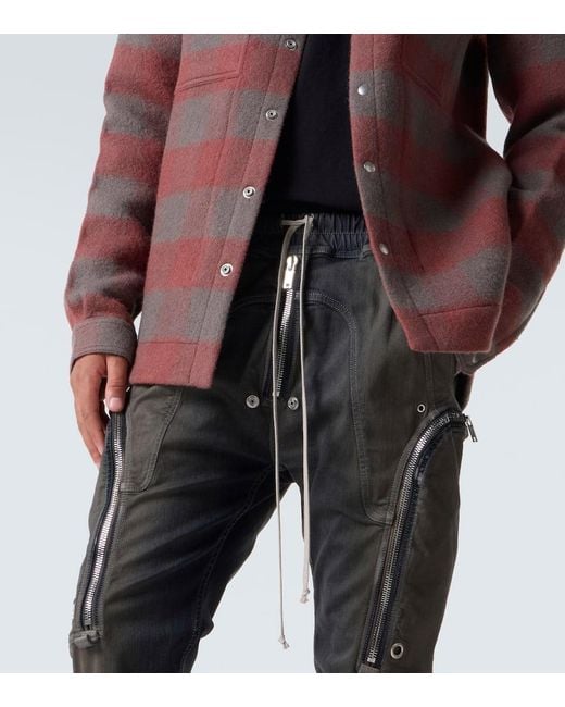 Pantalones Cargo Bauhaus En Mezcla De Algodon Rick Owens de hombre de color Gray