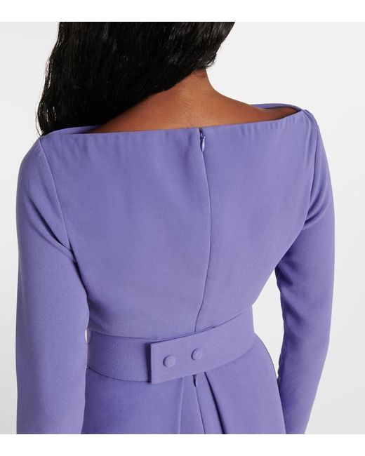 Solace London Blue Shayla Crepe Gown