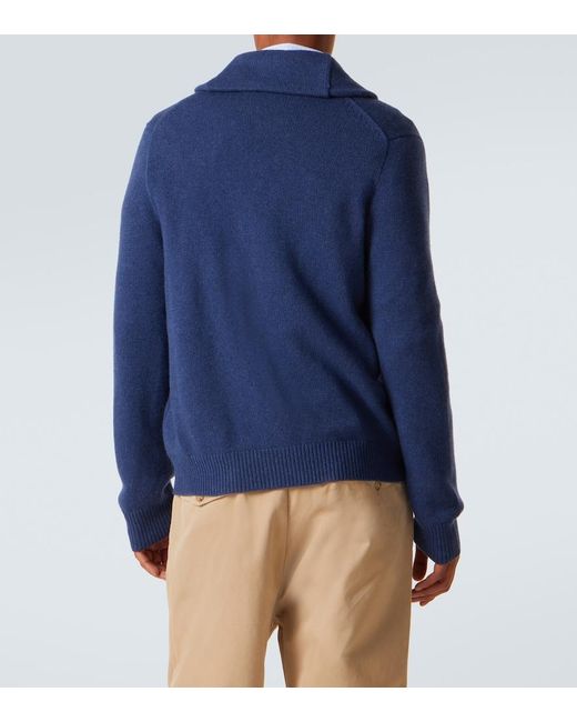 Polo Ralph Lauren Blue Wool And Cashmere Cardigan for men