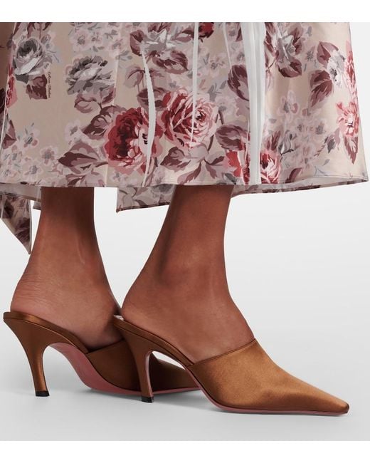 AMINA MUADDI White Jamie Leather Mules