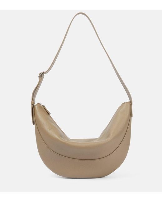 The Row White Jouve Small Leather Shoulder Bag