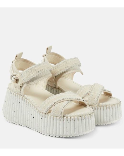 Chloé Natural Nama Leather Sandals