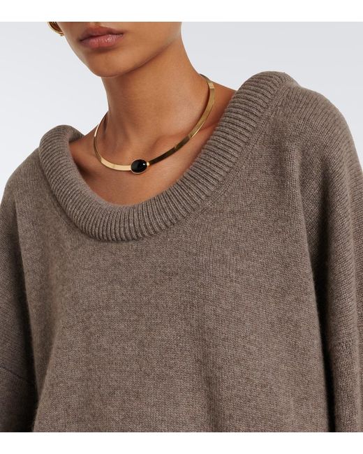 Lisa Yang Brown Doria Cashmere Sweater