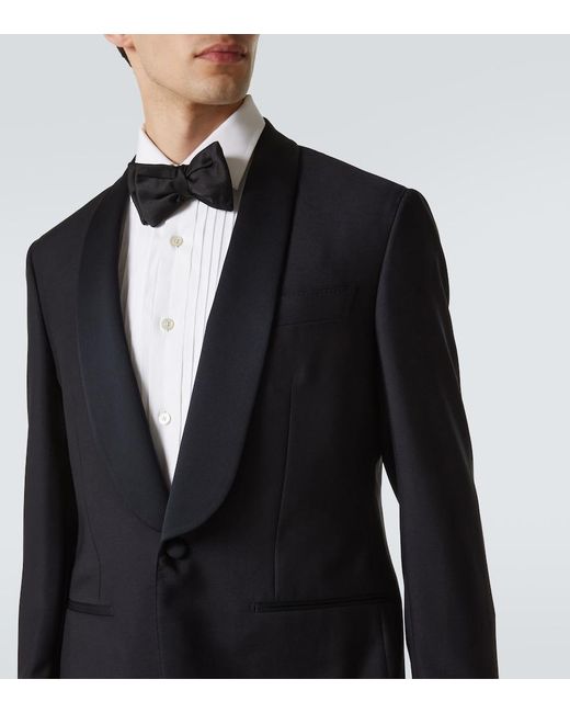 Thom Sweeney Black Wool And Mohair Tuxedo for men