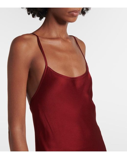 Victoria Beckham Red Crepe Satin Gown