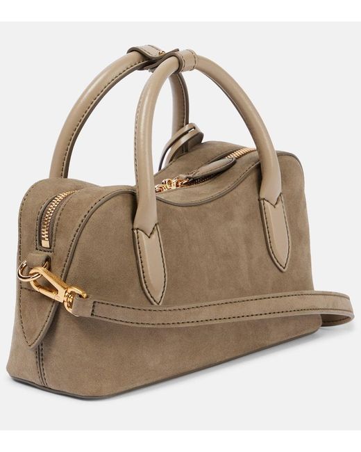 Stella McCartney Brown Ryder Small Faux Suede Shoulder Bag