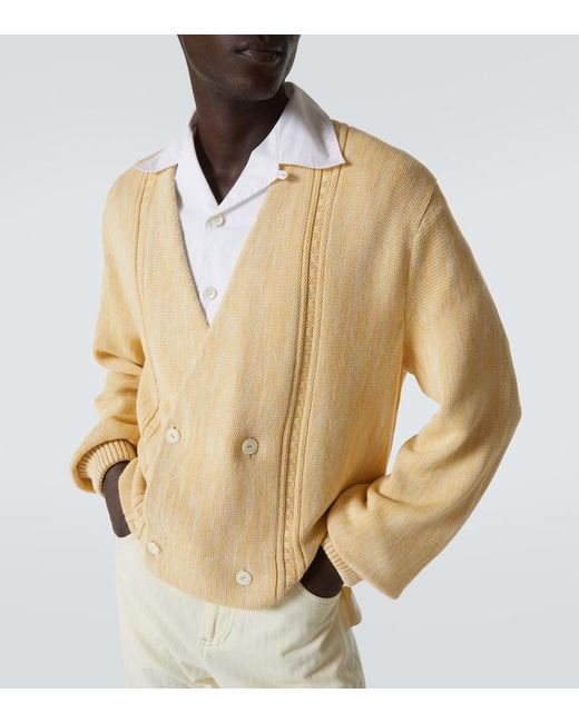 Bode Natural Cotton Cardigan for men