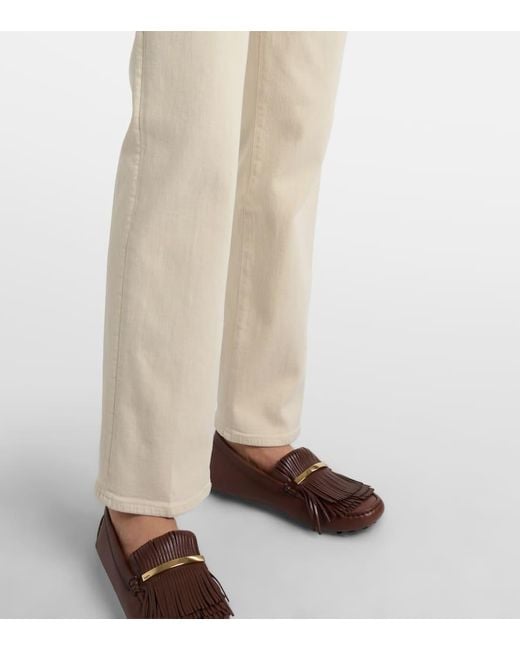 Jeans Rectos Calie Straight De Tiro Medio 7 For All Mankind de color Natural