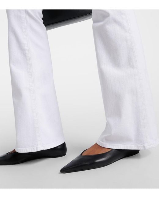 FRAME White Le High Flare High-Rise Flared Jeans