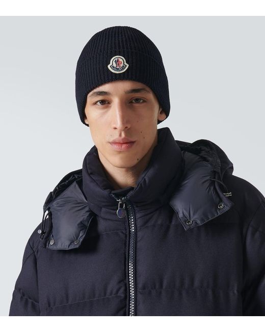 Moncler Beanie aus Wolle in Blue für Herren