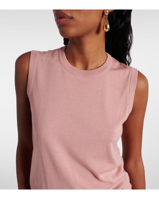 Dolce & Gabbana Pink Virgin Wool Vest