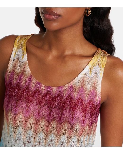 Missoni Pink Knitted Tank Top