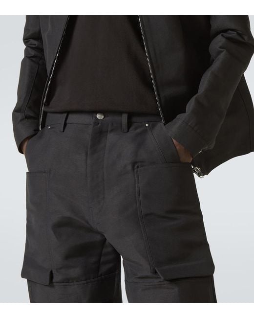 Rick Owens Black Stefan Cargo Pants for men