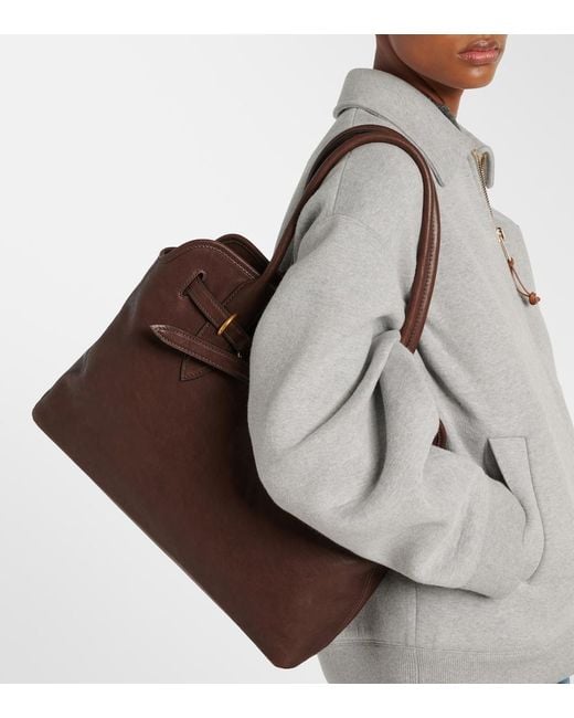 Miu Miu Brown Adventure Large Leather Shoulder Bag